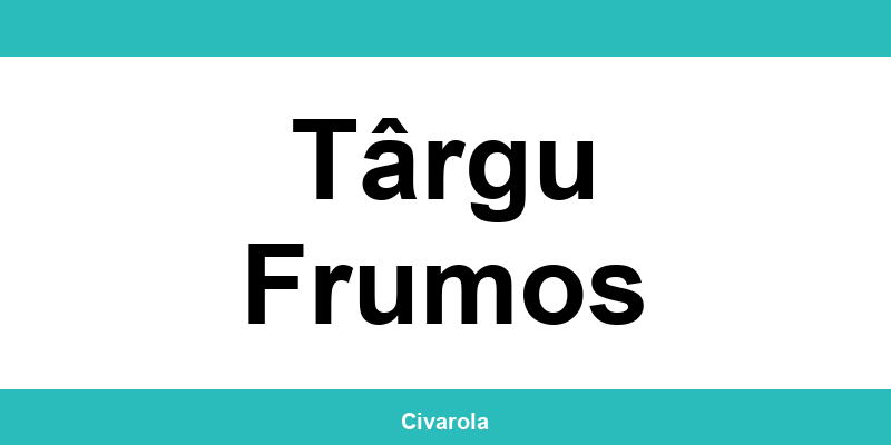 Serviciul de Stare Civilă Târgu Frumos: programare online