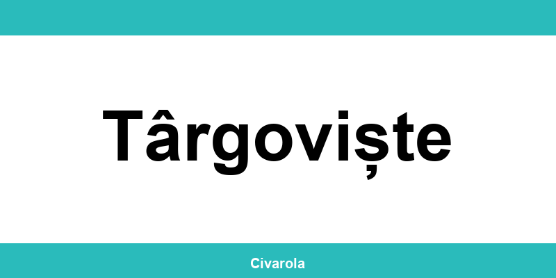 Serviciul de Stare Civilă Târgoviște: programare online